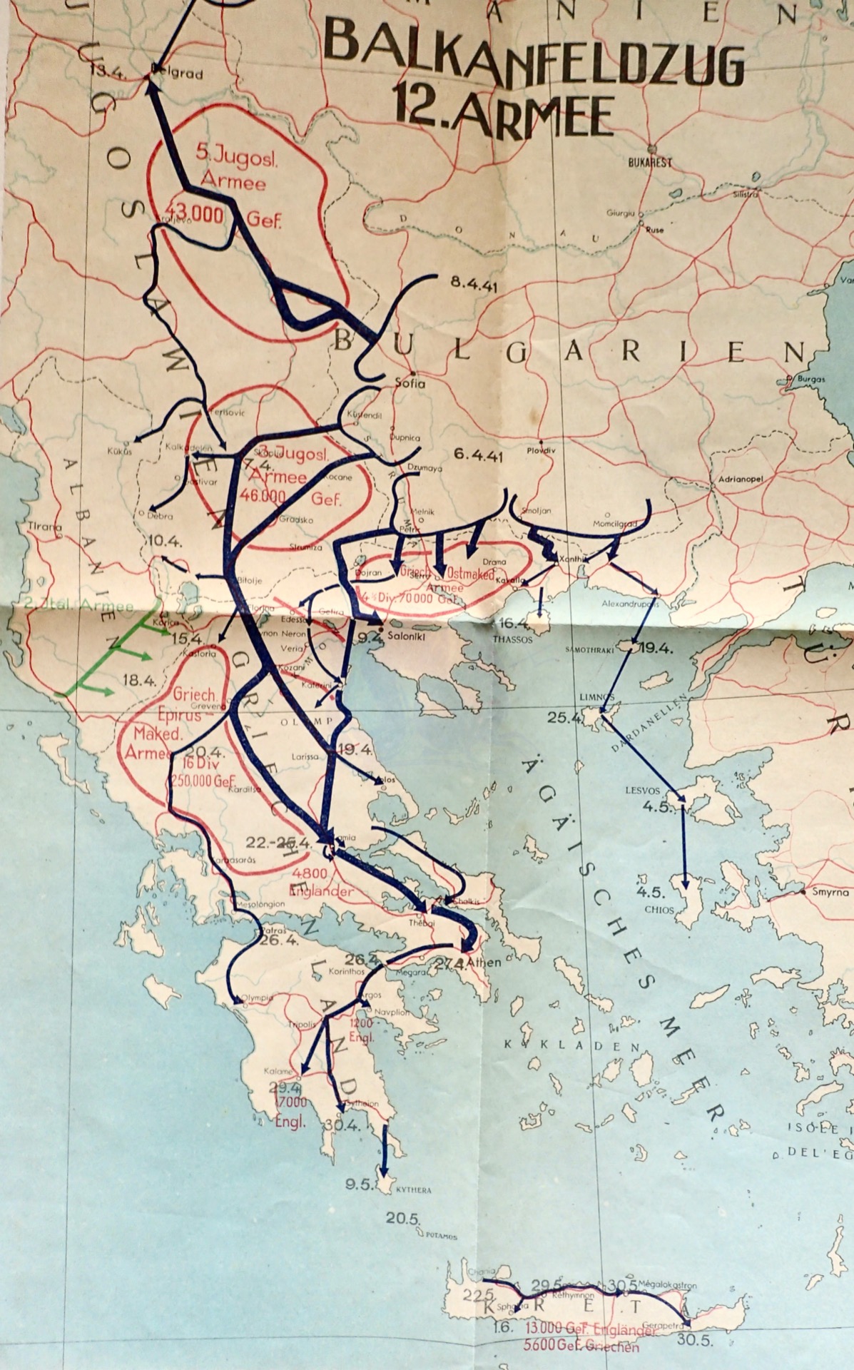 Χάρτης από γερμανική προπαγανδιστική έκδοση του 1942.